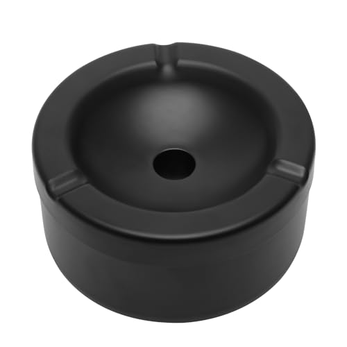 Cenicero de Acero Inoxidable con Tapa, Cenicero Redondo para Interior y Exterior, Cenicero Portátil para el Jardín, el Bar y el Hogar