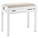 Stagg PB39 WHM VBE da pianoforte con seduta in velluto opaco bianco/beige