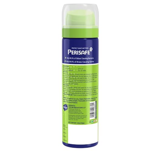 Image of PERISAFE Zero Touch Multipurpose Sanitizing Spray 50 ml For Hard & Soft Surface | Pocket Size | Kills 99.9% of Germs And Bacteria | Pack of 3