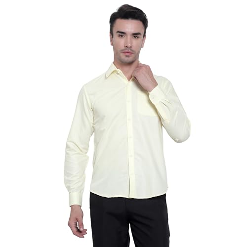 Image of Tee Projekt Premium Plain Cotton Shirt for Men | Cotton Shirt | Casual Shirt | Solid Shirt | Full Sleeves | Formal Shirt