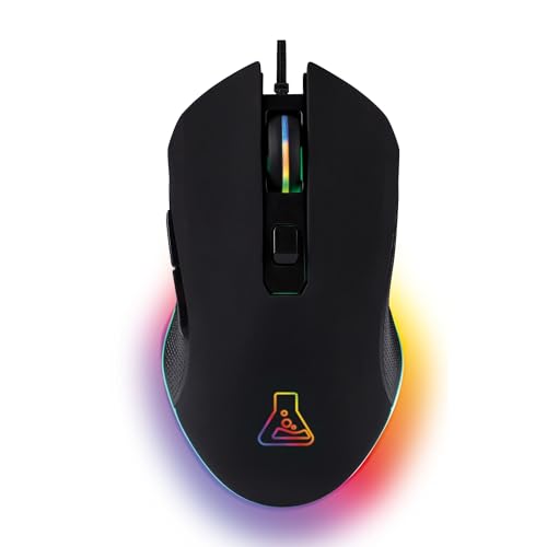 The G-Lab Kult Helium Pro – Souris Gamer Filaire USB – Capteur Optique 800 à 12800 DPI – Rétroéclairage LED 7 Couleurs – Souris Silencieuse 6 Boutons –...