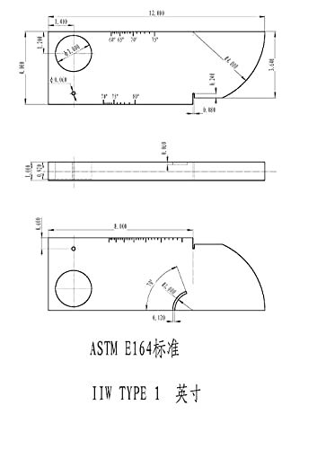 Ndt Iiw-Type 1 Calibration Block 1018 Steel Test Block For Ultrasonic Flaw Detector According To Astm E164 #TOP3