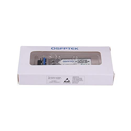 Image of QSFPTEK 1.25G SFP Gigabit Module, 1000BASE-LX /LH Fiber 1310nm 10km DDM Single-Mode LC Mini-GBIC Transceiver for Arista SFP-1G-LX, Supermicro, Netgear