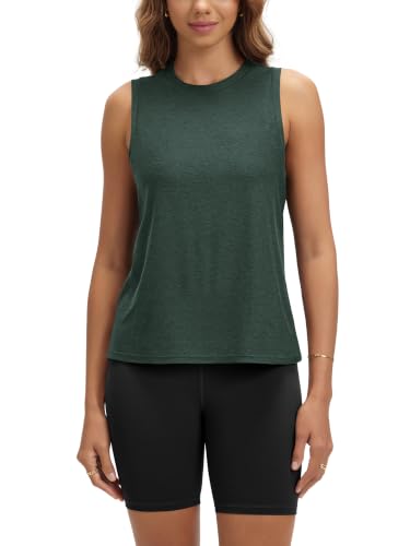 Image of ODODOS Women's Performance Tank Ultra Soft odSTRATUM Tech Sleeveless Tee Shirts High Crew Neck Pullover Top