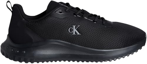 Calvin Klein Herren Runner Sneaker Eva Mix Mesh mit Logo, Schwarz (Triple Black), 44