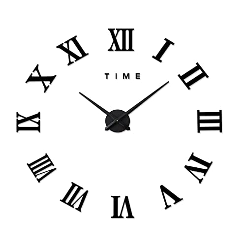 Horloge murale pour salon rétro et décoration de maison grand format