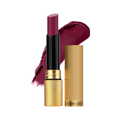 Image of Colors Queen Hold Up Full Day Non-Transfer Matte Lipstick | Long Lasting and Weightless Formula | Intense Color Pay Off | Waterproof Lipstick for Women (104 - Deep Maroon, 4g)