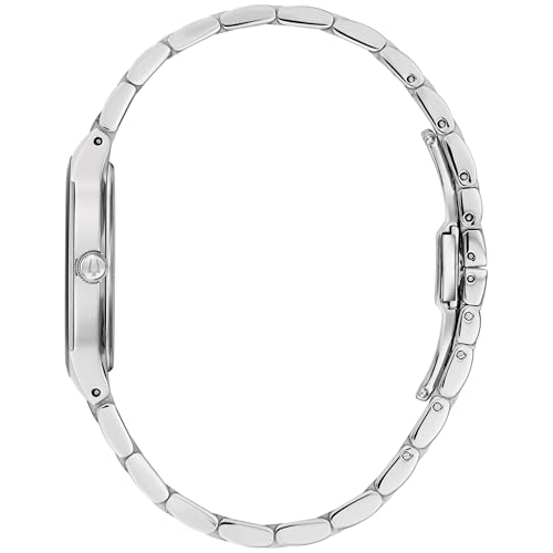 Bulova Ladies' Modern Stainless Steel 3-Hand Quartz Watch, Black Dial Style: 96L2992