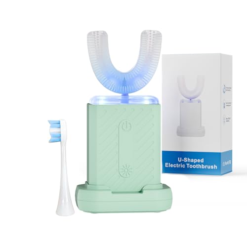 Image of U-Shaped Electric Toothbrush for Adults, Electric Toothbrush with IPX7 Waterproof, ultrasonic Toothbrush with 4 Clean Modes & 3 Light Modes