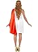 Smiffy's 47378M - Disfraz de mujer romana, color blanco y rojo, talla...