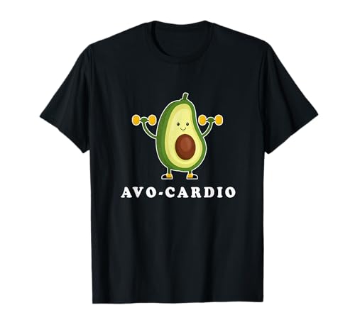 Avo-Cardio Funny Pun Workout Running Avocado T-Shirt