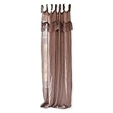Natürliches Leinengewebe Loberon® Gardine Tousia, Leinen, Baumwolle, H/B ca. 250/140 cm, braun