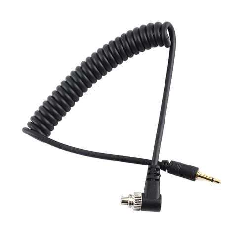 Cable de sincronización retráctil de 1 metro de largo para cámara de PC a 2,5 mm, cable en espiral extendido, durabilidad, conector de PVC, accesorios portátiles, durabilidad, cable de accesorios