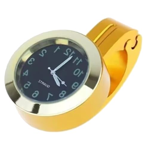ximie Montre-Bracelet Universelle pour Guidon de Moto de 2,22 cm avec Boucle, Étanche, Résistante au Soleil et Aux Chocs, Dorée