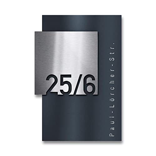 Plaque numéro de maison personnalisable Metzler grand format