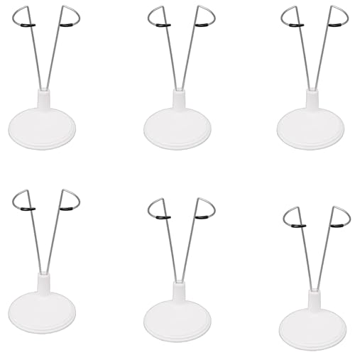 KYLELOVE 6 soportes ajustables para muñecas, adecuados para decoración del hogar y la oficina, accesorios de soporte de exhibición de juguetes con muñecas de 4 a 8 pulgadas