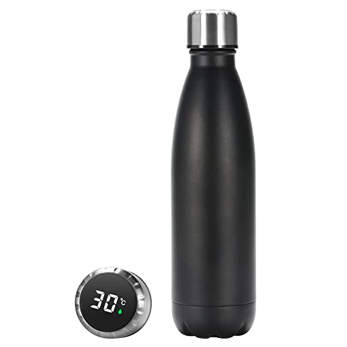 Olerd 17Oz Smart Coffee Thermoses, Insulated Stainless Steel Water Bottle With Lcd Touch Screen, Keep Hot Or Cold, Car Portable Travel Tea Coffee Vacuum Cup, Great For Travel, Picnic& Camping(Black) #TOP11