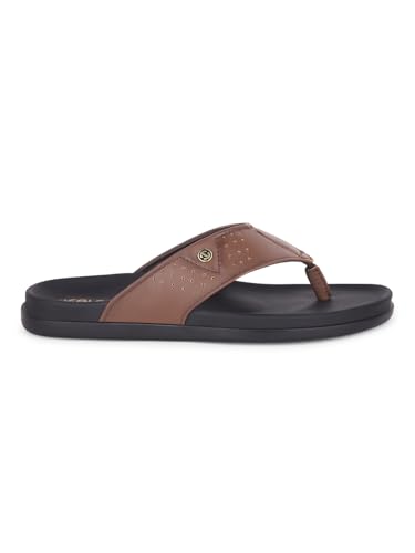 Image of Liberty Healers Leeks-1 Casual Slipper for Women - Black & Tan | Casual Slip-on Slippers Footwear | Lightweight, Comfortale Insole - Suitable for Outdoor, Monsoon & Rainy Season Footwear for Ladies