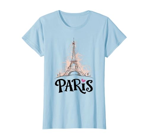 Tour Eiffel Paris Vacances France Souvenir Femmes Filles T-Shirt