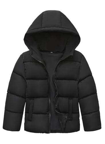 HOOD CREW Kids Boy’s Winter Coat Windproof Hooded Puffer Jackets Warm Outerwear Parka Padded Jacket