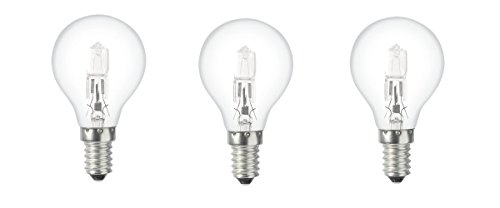 General Electric gee034132  Lote de 3 bombillas ECO halógena cristal 42 W E14 transparente