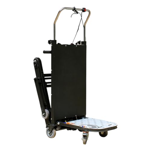 Electric Stair Climbing Hand Truck, Heavy Duty Dolly for Moving Up and Down Stairs, Max Load Capacity 500kg, Folding Design with Rubber Tracks