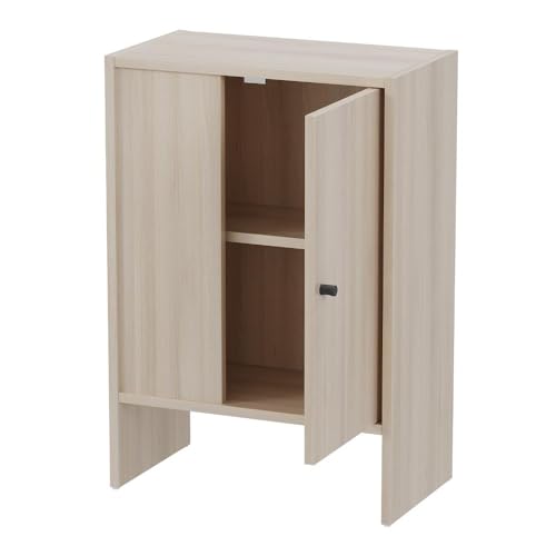 Image of Wakefit Engineered Wood Cabinet | 1 Year Warranty | Storage Cabinet for Home Kitchen Living Room | 1 Closed Compartment | Almeida - Moldau Acacia