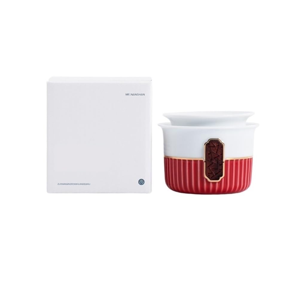 Caja de té Tarro de almacenamiento de té a granel, tarro portátil cerámica, nueces domésticas, granos de café, sellado, servicio chino Caja de té(C)