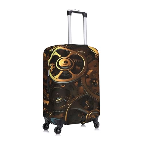 Luggage Cover Elastic Washable Suitcase Cover Dustproof Suitcase Protector Personalized Cool Steampunk Gears Travel Luggage Baggage Covers For 18-32 Inch3