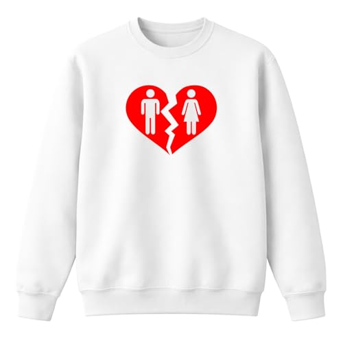 Sweat-shirt ÉCHÉ Amour Douleur pour couples en coton blanc taille XXL
