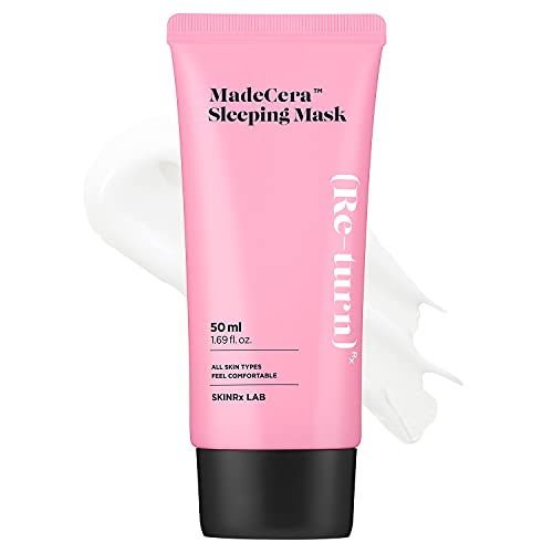 SKINRxLAB Made Cera Sleeping Mask 50ml (1.69 fl.oz.) - Moisturizing and Relaxing Face Overnight Mask Cream with Ceramide, Cica and Rosemary Extract, Night Sleep Mask for Enhancing Dull and Flaky Skin
