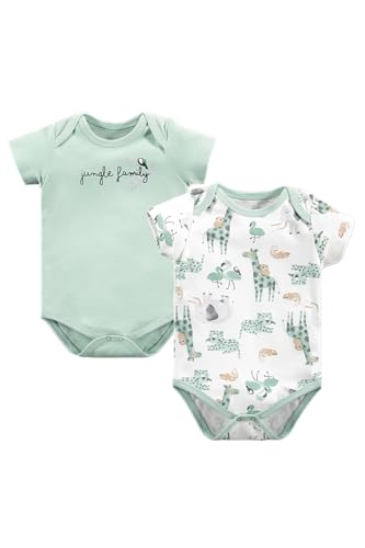 Image of Kidddio Toddler and Baby Unisex Bodysuit 2 Pack Set Short Sleeve Bodysuit Baby for 0-24 Months Babies Baby Girl Boy