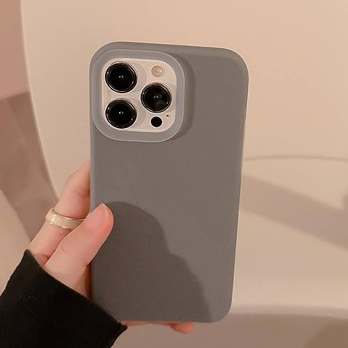 Coque iPhone 12 silicone antichoc souple grise housse liquide gelée de luxe