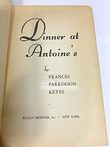 Diner at Antoine's B005NTWTFW Book Cover