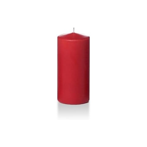 yummi 3" x 6" Ruby Red Round Pillar Candles - 3 per Pack Cover