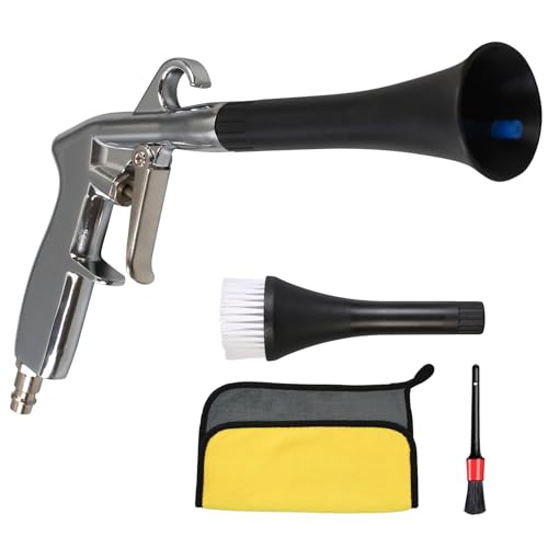 TIHOOK Dry Blow Cleaning Gun, Air Blow Gun, Blow Gun Compressed, Rubber Hose, High Pressure Air Blow Guns for Car