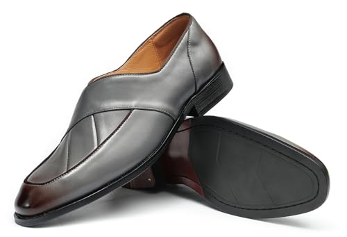 Santimon Mens Dress Penny Loafers Slip-On Shoes - Genuine Leather Formal Business Casual Shoes for Wedding- Fashion Comfortable Prom Mocassins3