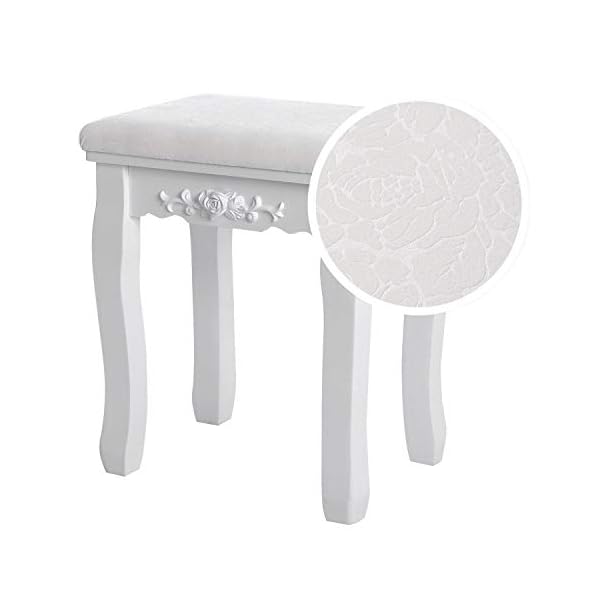 Dressing table, stool and mirror, 7 drawers, 3 mirrors - Image 10