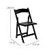 Flash Furniture HERCULES Series Black Wood Folding Chair with Vinyl Padded Seat