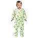 Emelivor Spring Hummingbirds Green Baby Newborn One-Piece Pajamas Infant Footed Pjs with Zipper for Girls Boys