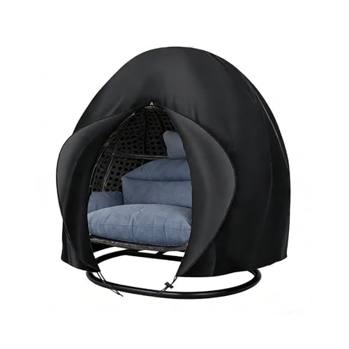 Ruucy Double Egg Chair Cover Waterproof 420D Heavy Duty Oxford Hanging Egg Chair Cover Anti-UV Outdoor Garden Chair Covers For Egg Chair Egg Swing Chair (230x200cm)