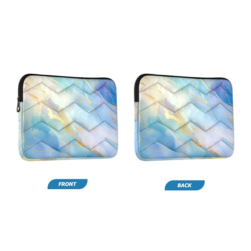 Funda para portátil 13-14 pulgadas azul dorado mármol miniatura 2
