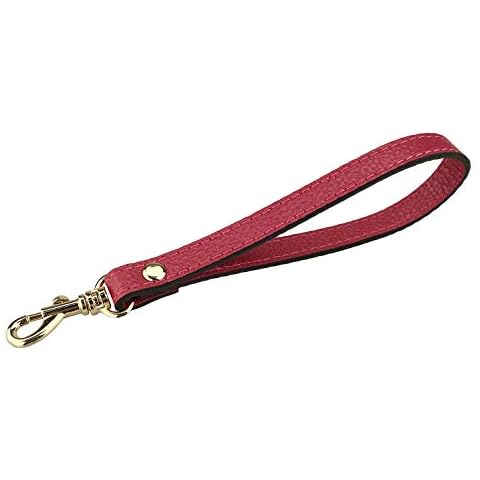 VanEnjoy Genuine Leather Wristlet Keychain (Rose) Cover
