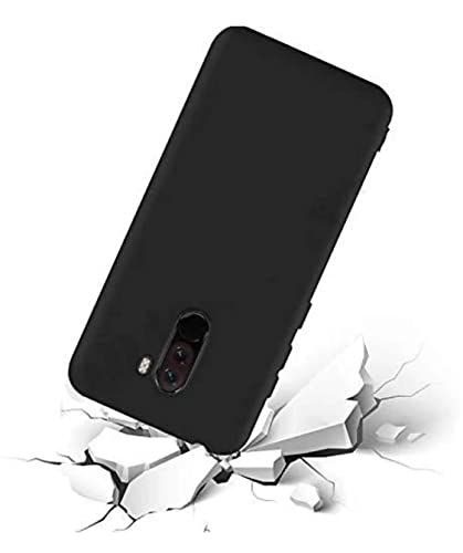 Image of Mobile Back Cover Case for Xiaomi Poco F1 (Silicone Case|CameraProtection|Black SC1510)
