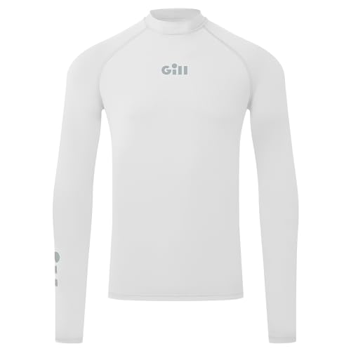 Gill Mens ZenZero Rash Guard Vest Top - Long Sleeve with 50+ UPF Sun Protection for Watersport