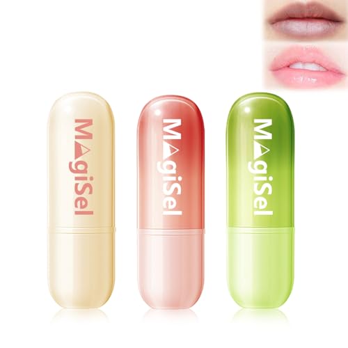 Juego de Bálsamos Labiales, Lip Therapy Balm, Set de Regalo de Mascarilla de Labios Hidratantes, Hydrating Lip Balm de Día y de Noche, Set de Bálsamo Labial Para Labios Secos y Agrietados,3 Piezas