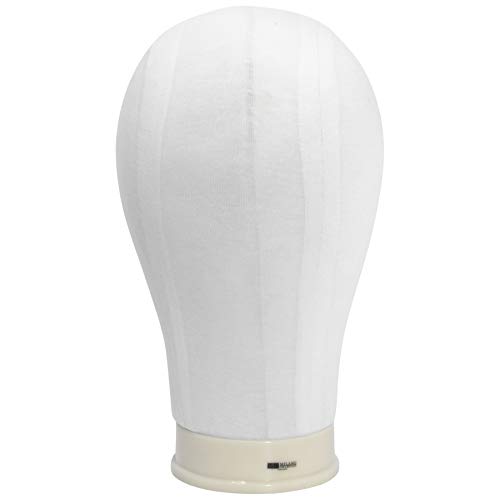 Milano Collection Cotton Canvas Multi-Purpose Styling Mannequin Head with Water Repellent Fabric for Wigs