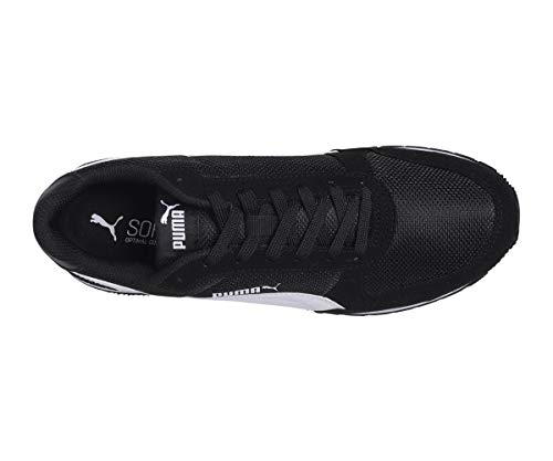 Tênis St Runner V2 Mesh Jr, Puma, Criança-Unissex, Preto/Branco/Cinza, 35
