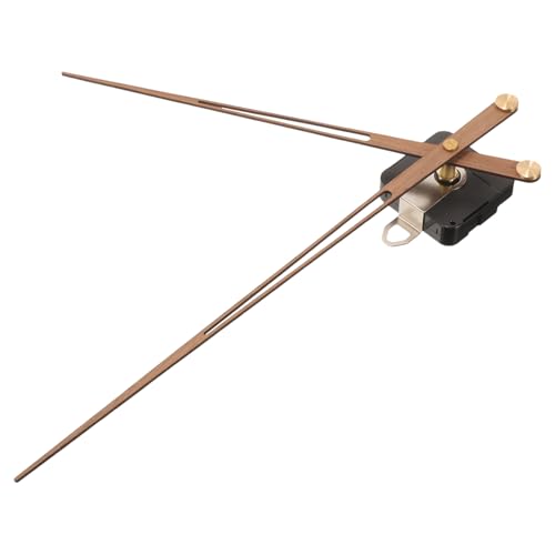 DONFAMDS Meccanismo Orologio da Parete a Grande Torsione Lancette in Legno di Noce Nero, Plastico e Ferro, Set Completo per Riparazione e Fai da Te