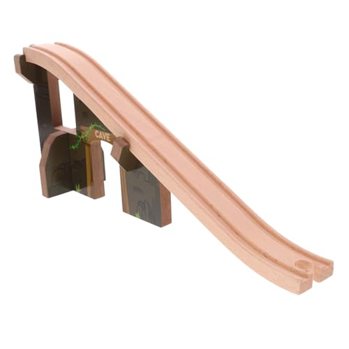 Kisangel Train Scene Track Bridge Prop Wooden Train Track Bridge Educational Toy for Boys and Girls Replacement Parts